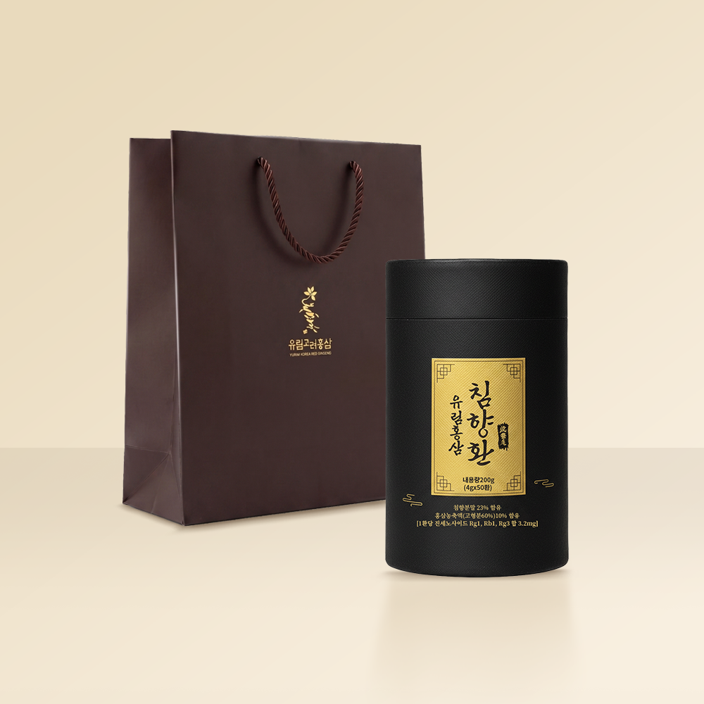 홍삼 침향환 침향23% 4gx50환 효능 부모님선물 (+쇼핑백 증정) 200g, 1개 - 상품 이미지