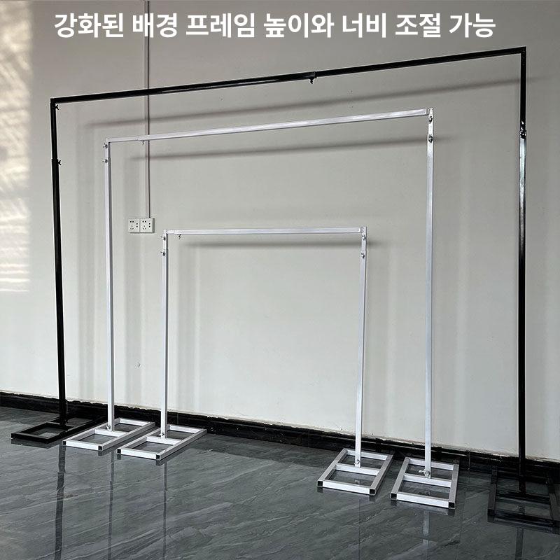 결혼식 아치 꽃 장식 사각형 파티룸 포토존 촬영 배경 스탠드 조형물 가든 인테리어 - 상세 이미지 2