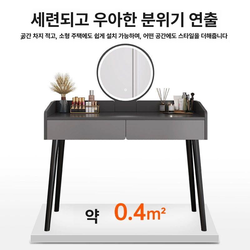 원목 수납 화장대 거울 콘솔 테이블 침실 책상 서랍식 슬림 모던 인테리어 가구 - 상세 이미지 3
