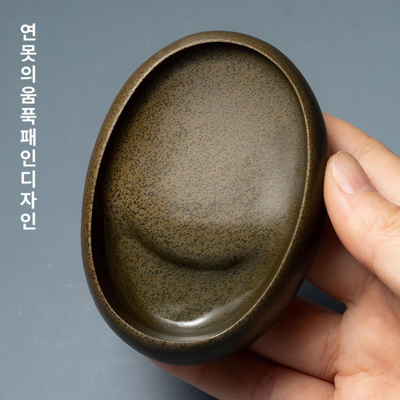 미니 벼루 서예용품 고급형 휴대용벼루 작품용미니벼루 용 먹물 황동 붓글씨 문방사우 폭포 - 상세 이미지 3