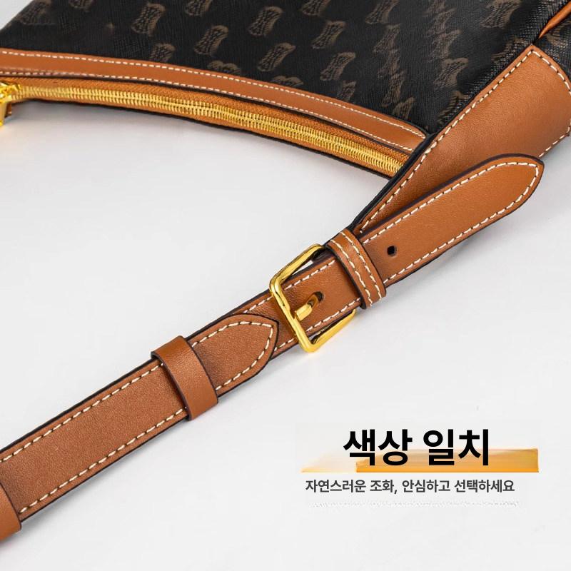 숄더가방 크로스 가죽 데일리 핸드백 스트랩 토트백 가방스트랩 가죽스트랩 - 상세 이미지 2