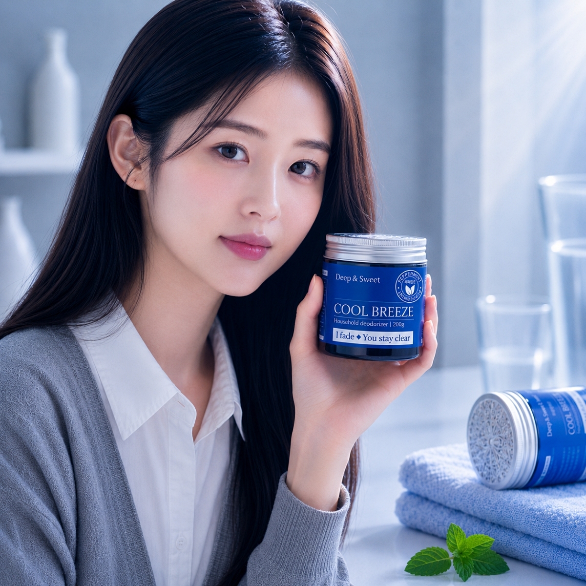 딥앤스윗 쿨브리즈 차량용 실내 탈취제 자동차 신발장 화장실 원룸 페퍼민트향 200g - 상세 이미지 2