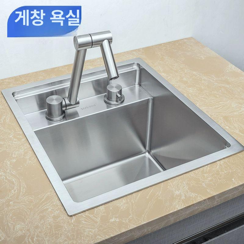 캠핑카 싱크볼 세면 차박 설거지 온수 냉수 씽크대 수도꼭지 하수관 표준형 - 상세 이미지 2