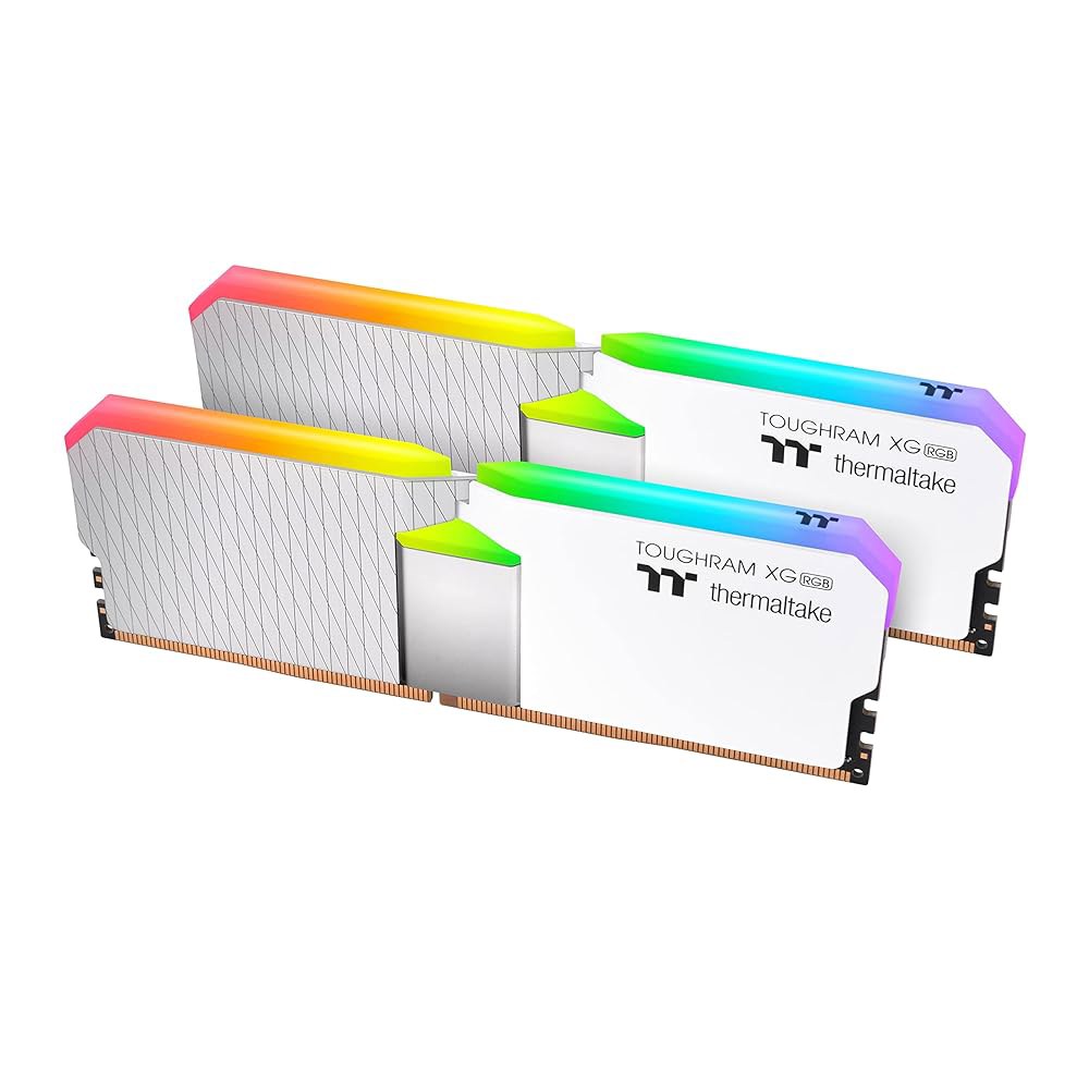 Thermaltake 터프램 XG RGB 화이트 DDR4 마더보드 가지 메모리(RG06R432GX2-3600C18B) 알렉사/레이저 크로마/5V 2) 64GB 싱크 1,680만 - 상품 이미지