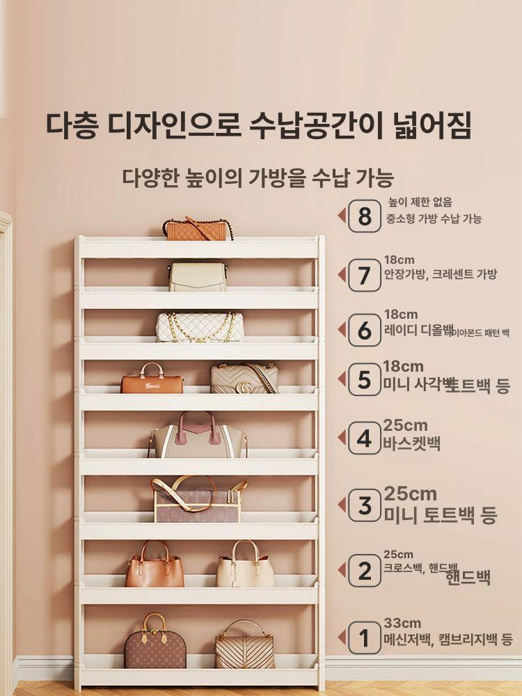 문뒤수납장 슬림선반 틈새활용 다층수납 좁은공간 벽면 책장 캐비닛 정리정돈 - 상세 이미지 5