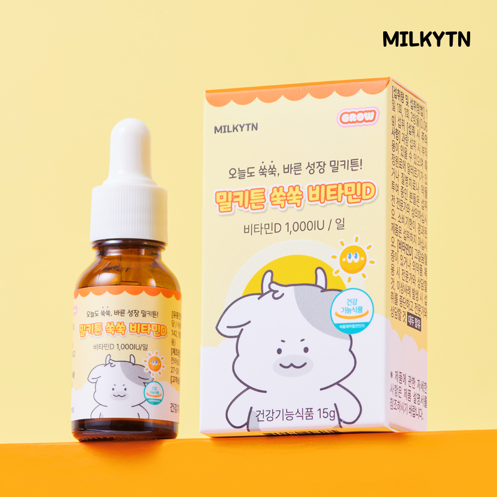 [온가족 8개월] 밀키튼 비타민D 드롭 1000IU 임산부 신생아 어린이 유아 키즈 액상 15ml, 2개 - 상세 이미지 3