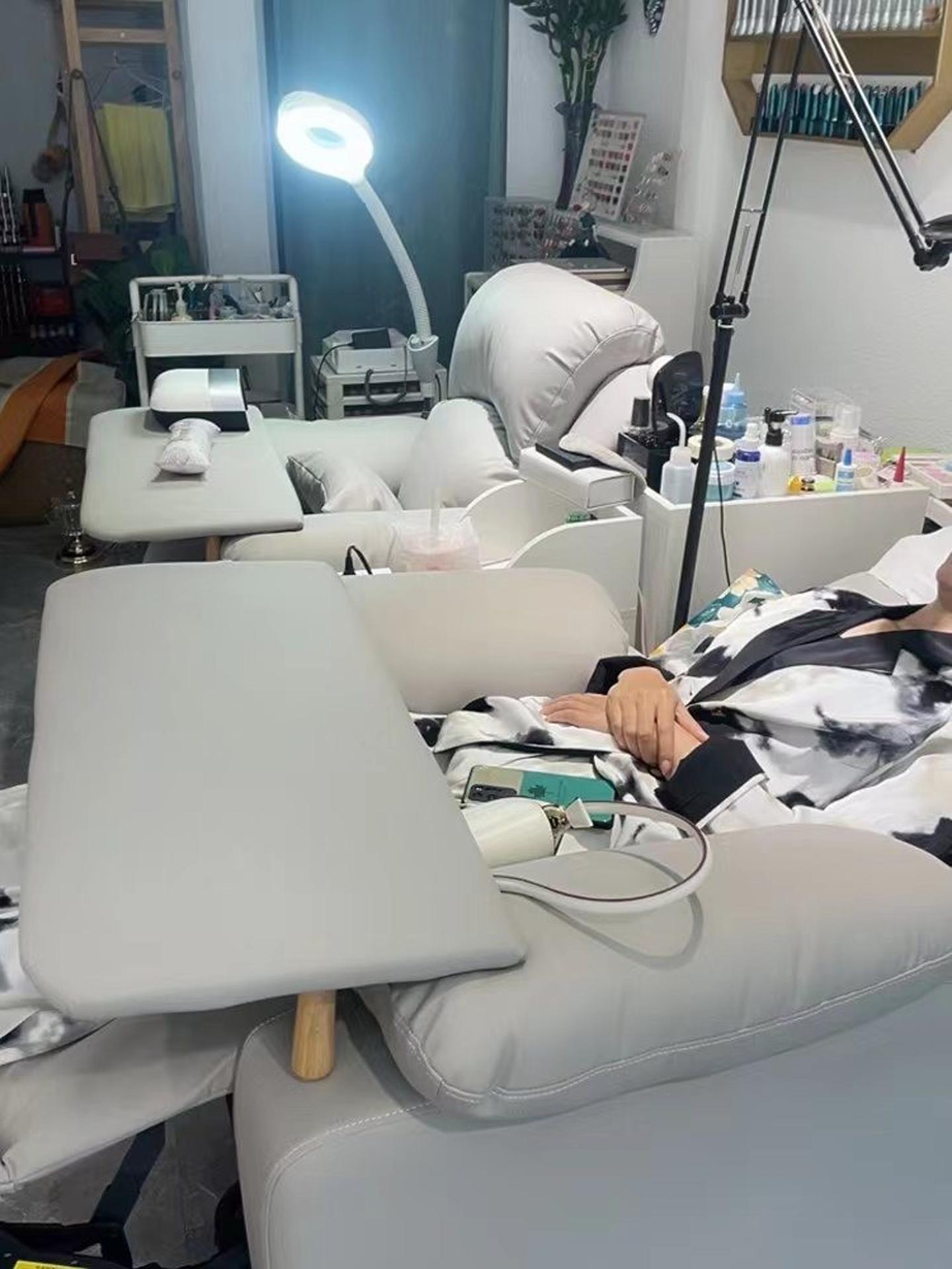 의자 네일샵전동리클라이너 높이조절 벤치 쇼파 양방향 미용실 등받이 리클라이너소파 - 상세 이미지 2