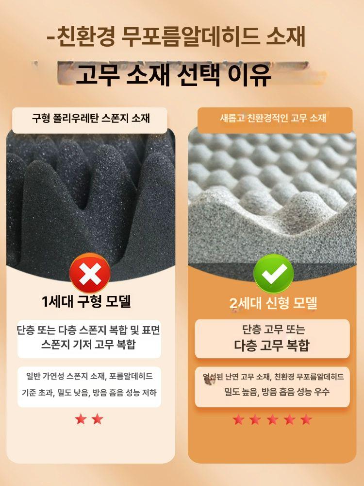 방음 흡음 고밀도 스펀지 시트 방수 벽면 인테리어 시공 접착식 이중층 복합재 그레이 - 상세 이미지 3