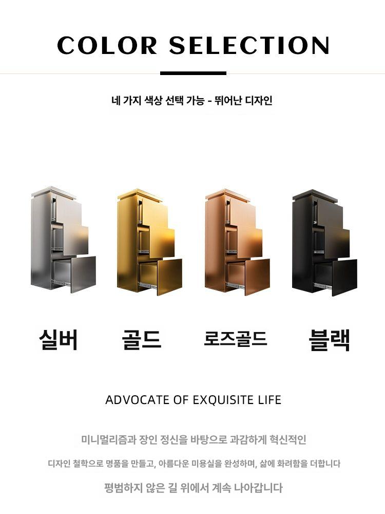 미용실 정리대 스텐 수납장 서랍 바버샵 트롤리 캐비닛 도구함 진열장 정리함 뷰티샵 - 상세 이미지 4