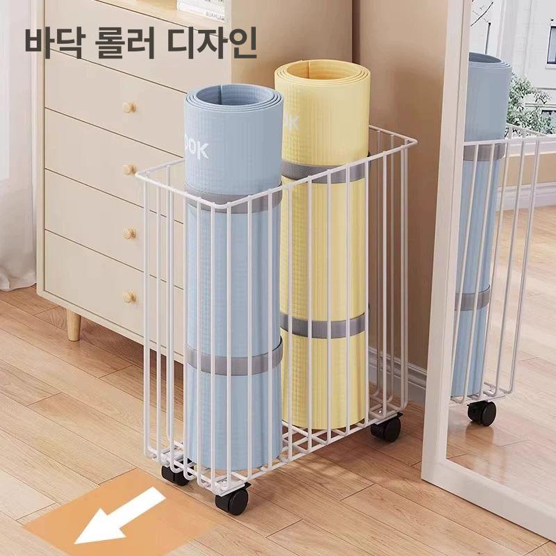 요가매트 필라테스 운동기구 수납 걸이형 벽면 정리 선반 튼튼한 이동식 보관 - 상세 이미지 4