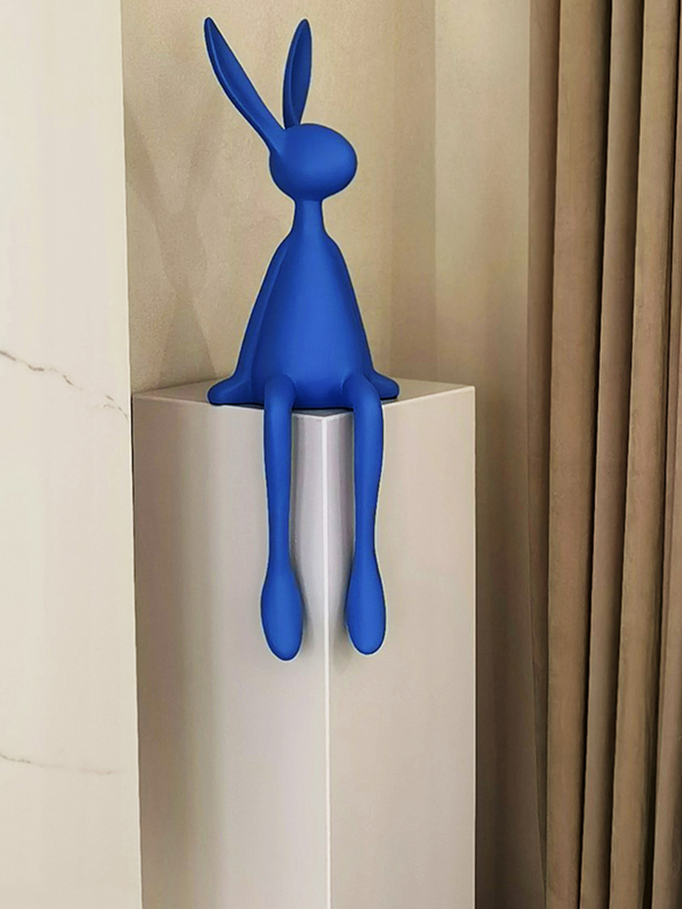 카페 토끼조형물 꾸미기 모형 펜션 토끼장식품 조각상 테라스 래빗 데코 야외장식품 - 상세 이미지 2