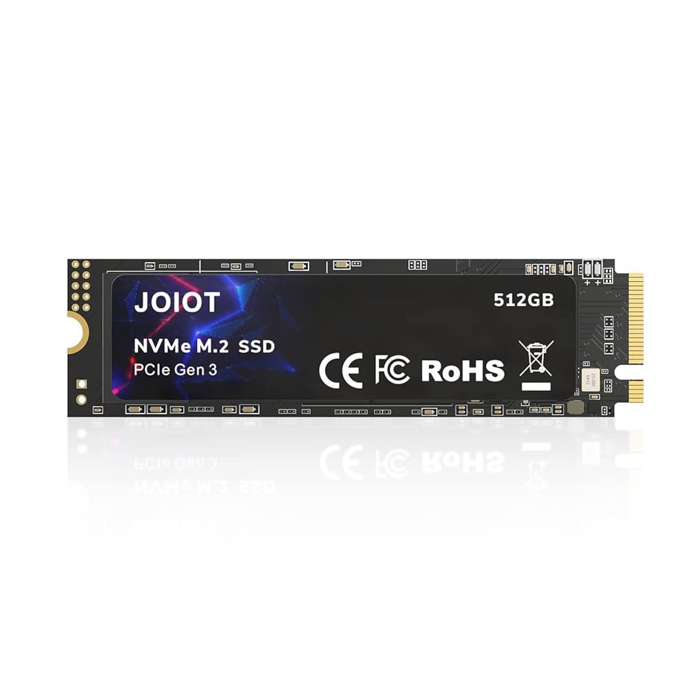 JOIOT 512GB SSD NVMe M.2 내장 솔리드 스테이트 드라이브, 최대 3500MB/s, /V-낸드 기술, 게임용 스토리지 및 메모리 확장, 속도, 블랙 - 상품 이미지