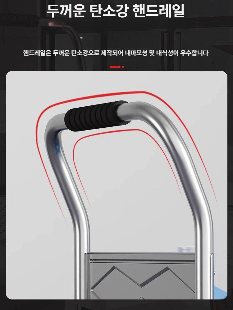 스테인리스 이동식 주방수레 거실 다용도 수납 선반 서빙 카트 트롤리 - 상세 이미지 5