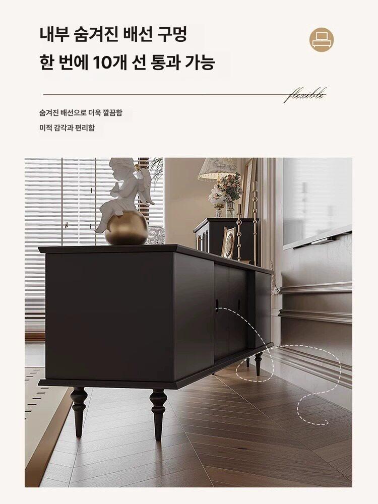 미드센추리 거실장 엔틱 티비 서랍장 테이블 tv 콘솔 장식장 거실 다이 - 상세 이미지 5