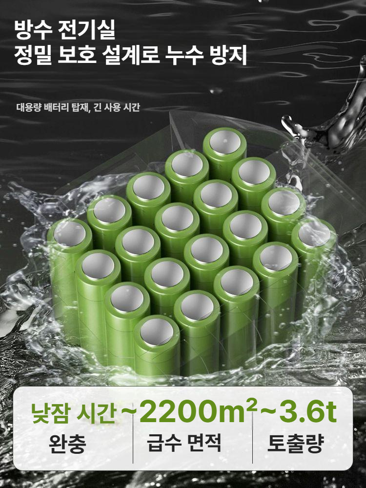 무선 양수펌프 정원 관개 농업 물 워터 관수용 전기양수기 충전식펌프 원예용 수중 - 상세 이미지 4