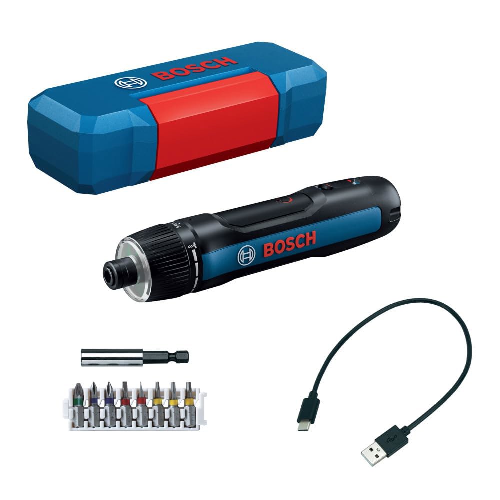 BOSCH GSD4V-35 4V Max USB-C 충전식 드라이버 - 컴팩트 디자인, 듀얼 활성화, 유니버설 비트 락커, 8가지 토크 설정, LED 워크라이트 - 상품 이미지