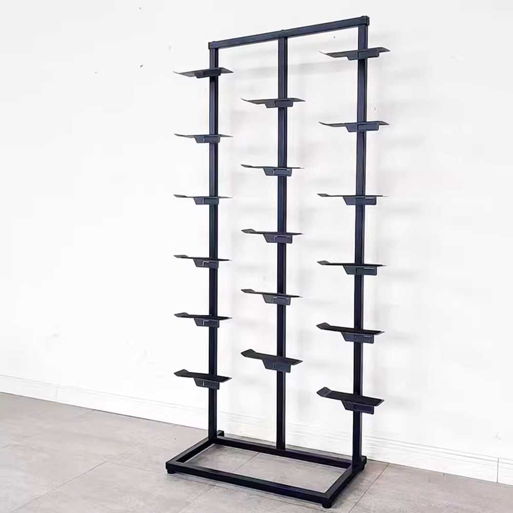 매장용 신발진열대 스탠드 디스플레이 구두 랙 150x60x35 단면 - 상세 이미지 3
