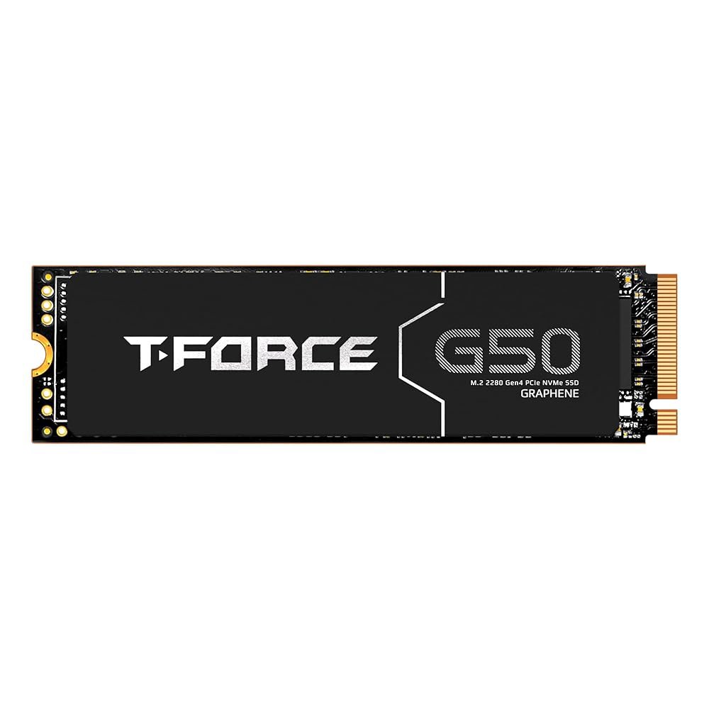 TEAMGROUP T-Force G50 512GB SLC 캐싱 3D TLC NAND NVMe InnoGrit PCIe Gen4x4 M.2 2280 게이밍 SSD, 초박형 그래핀 - 상품 이미지