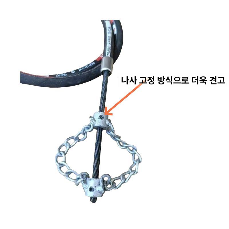 배관청소기 고압 강선 뚫기 노즐 호스 스프링 막힘제거 배수관 파이프 청소장비 - 상세 이미지 4