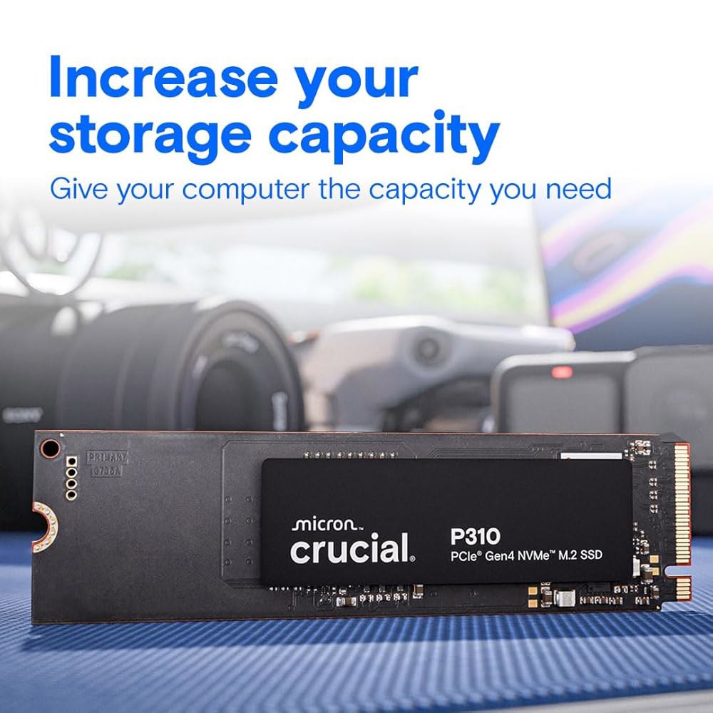 노트북, 데스크톱(PC) 및 휴대용 게임 콘솔을 위한 중요한 P310 500GB SSD, PCIe Gen4 NVMe M.2 2280, 최대 6,600MB/s, Acronis 데이터 - 상세 이미지 3