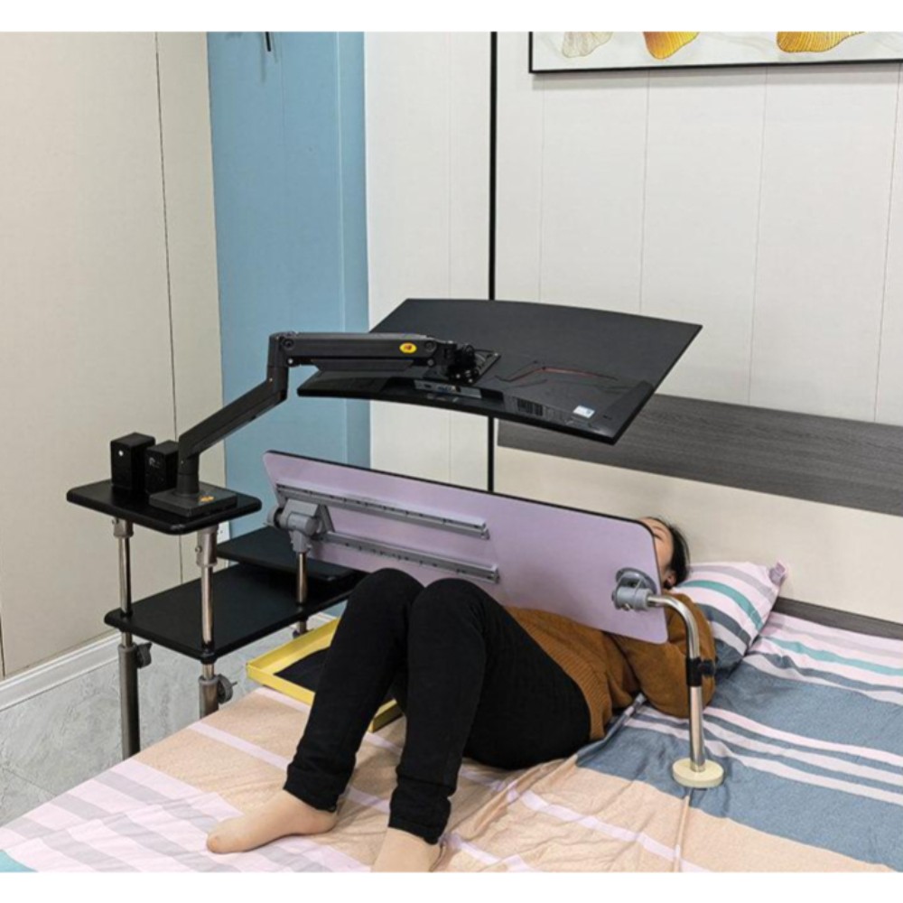 침대용 컴퓨터책상 게이밍 각도조절 노트북 데스크 높이 모니터 거치대 - 상품 이미지