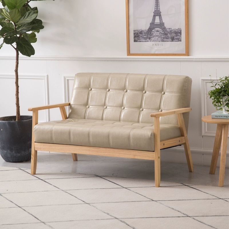 쇼파 엔틱소파 원목 매장용 등받이 패브릭 거실 빈티지 인테리어 카페 클래식 레트로 - 상세 이미지 2