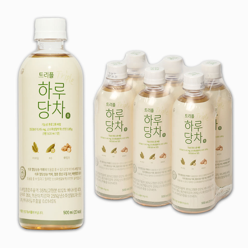 케어웰 트리플 하루당차 기능성표시식품 바나바잎 여주 돼지감자차 500ml 6개 가격 추이 케어웰 본사쇼핑몰 케어웰 트리플 하루당차 기능성표시식품 바나바잎 여주 돼지감자차 500ml 6개 - 최저가 12,260원