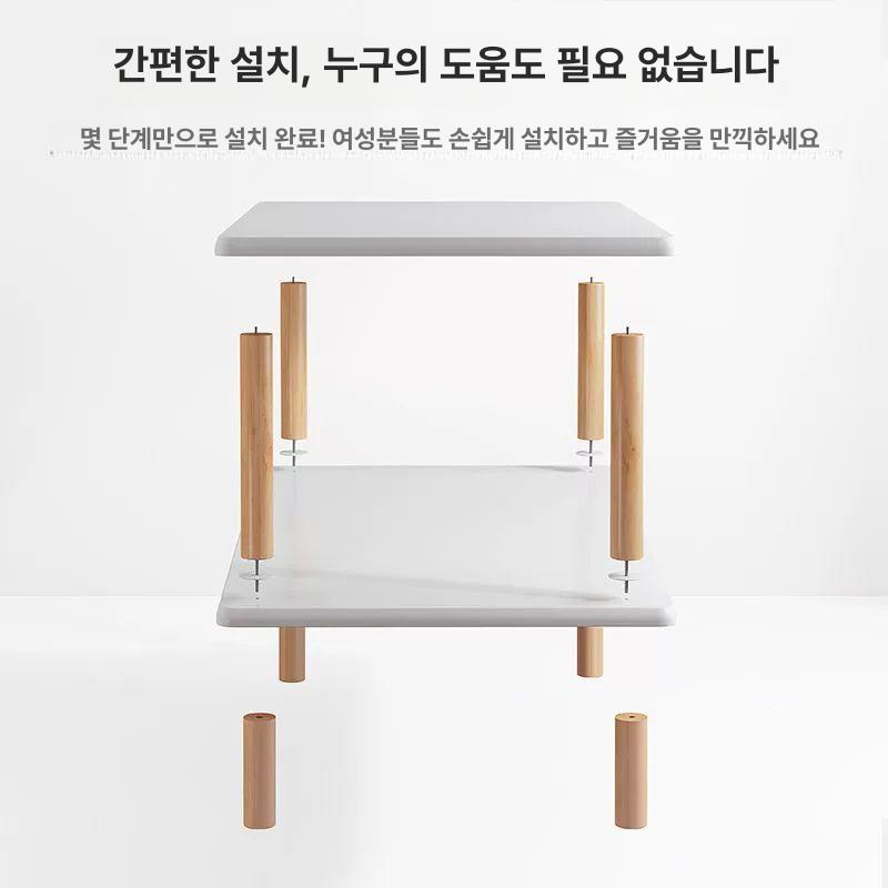 원목 책장 수납선반 거실 침실 원룸 오픈선반 우드 정리대 수납장 멀티선반 - 상세 이미지 5