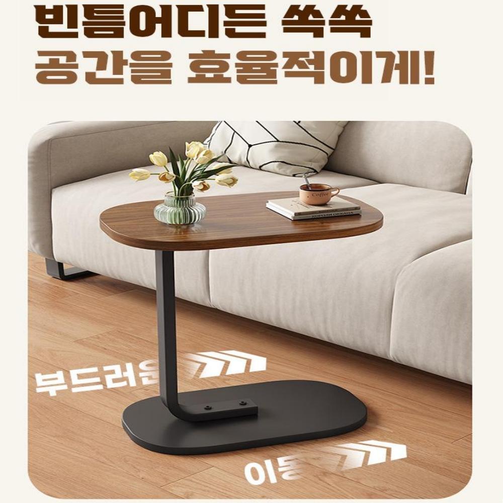 공간활용 모던 테이블 생활방수 사이드 사이드책상 간이책상 간편설치 소파 - 상세 이미지 3