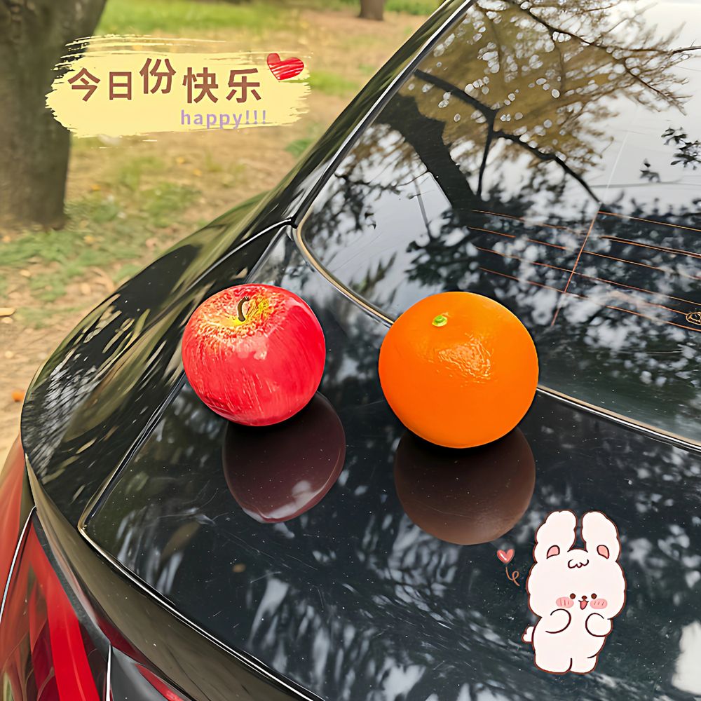 사과 장식품 차량용 모조 과일 악세사리 외부 트렁크 A. 사과 평안 1개 상품 이미지