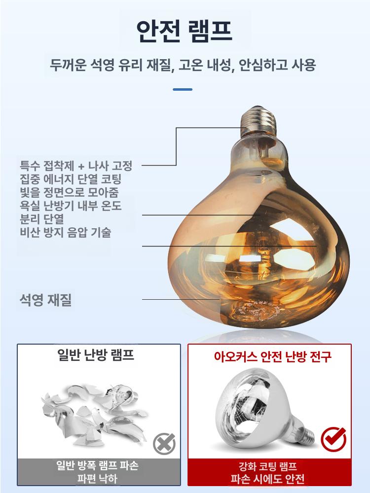 화장실온열기 욕실온풍기 벽걸이 욕실난방기 전기히터 가정용 전열기 - 상세 이미지 3