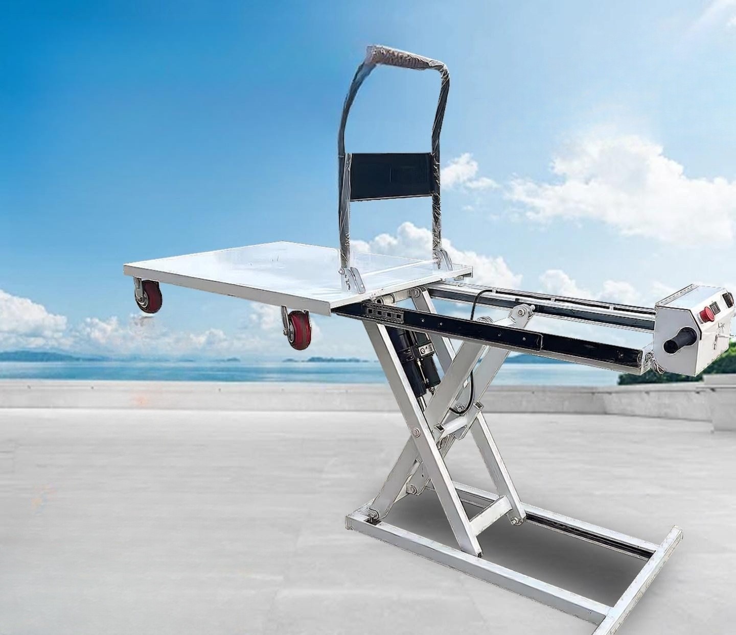 전동 리프트 카트 상하차 유압식 테이블 자동 운반 작업용 윈치 - 상품 이미지