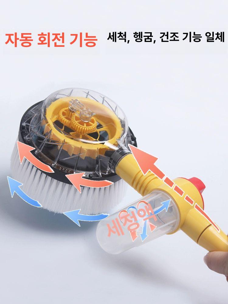 자동회전 전동세차브러시 차량 물청소 자동차 세차브러쉬 청소솔 셀프 세차용 분사기 - 상세 이미지 5