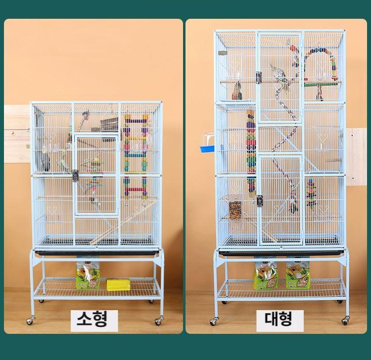 번식장 새장 대형 a421 메탈 회색앵무 흰색 퀘이커 사랑앵무 버드케이지 바퀴 - 상세 이미지 2