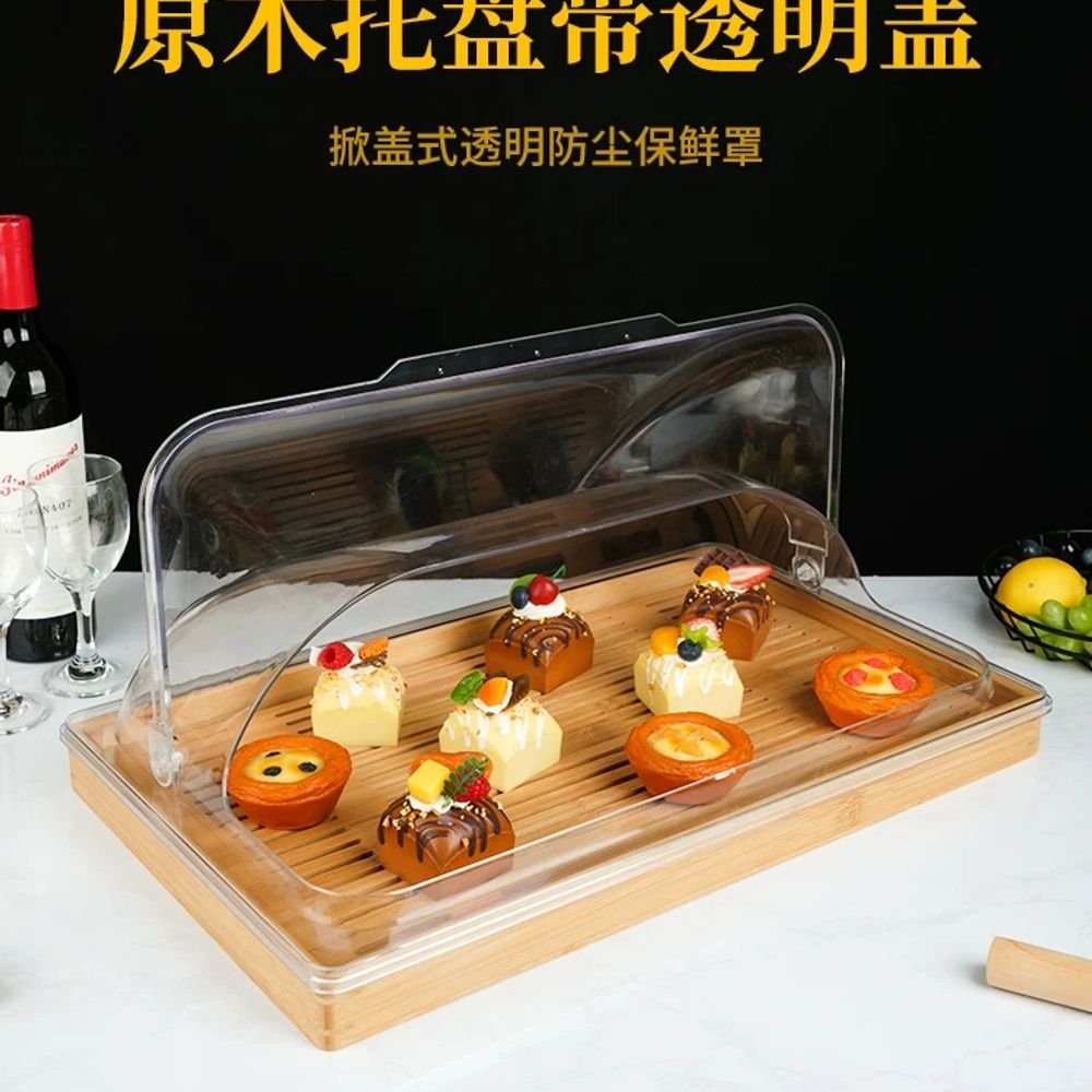 사각돔 카페진열대 나무 베이커리 빵진열트레이 제빵 까페진열대 칸막이 덮개 - 상세 이미지 5