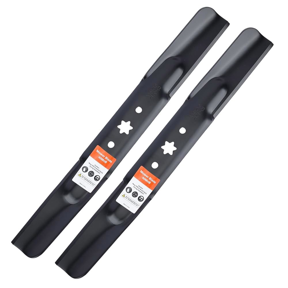 트로이 빌트 브롱코 포니 머스탱 42인치 잔디깎이용 942-04308A 잔디깎이 블레이드 6스타 홀 컵 카데 XT1-42 ZT1-42 42 제로 턴 잔디 트랙터 교체 942-043 - 상품 이미지