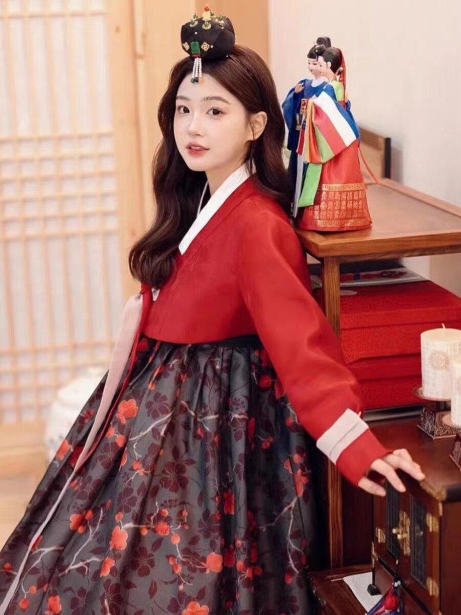 어우동 여자한복 사극 공연 무용 코스프레 여성 퓨전 개량 활옷 프리사이즈 길이 무대 - 상세 이미지 5