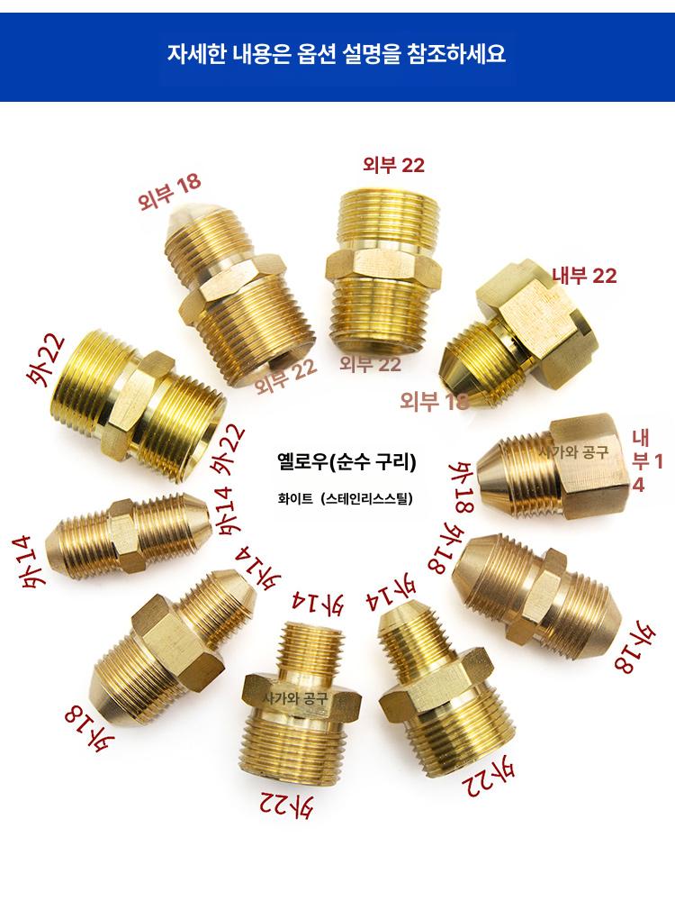 강선 호스 이중 초고압 전용 워터건 가정용 고압세차기 노즐 스팀건 펌프 압력 - 상품 이미지
