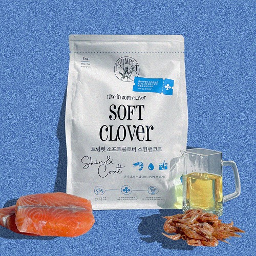 트럼펫 강아지 시료 소프트 클로버 노령견 관절 피부 면연력 사료 스킨앤코트, 3kg, 1개 - 상세 이미지 2