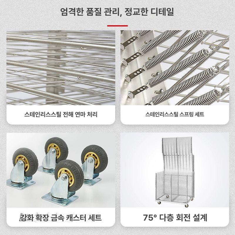 실크 스크린 인쇄용 스테인리스 의류 건조대 식힘망 거치형 판넬 선풍 건조용품 - 상세 이미지 3