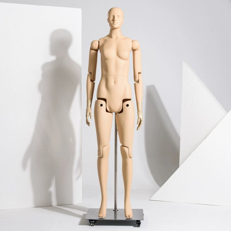 전신 관절 마네킹 옷걸이 쇼룸 전시 의류 매장 디스플레이 남녀 피부색 모델 받침대 - 상세 이미지 5