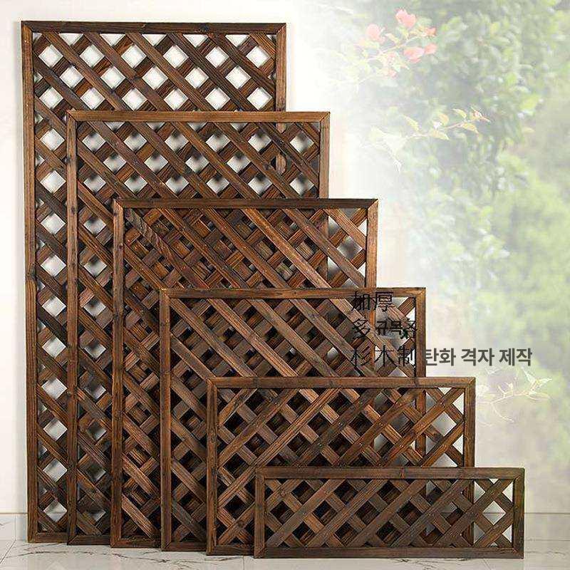 테라스 울타리 목재 게이트 정원 나무담장 방부목 펜스 칸막이 입구 주택 격자 경계 - 상세 이미지 4