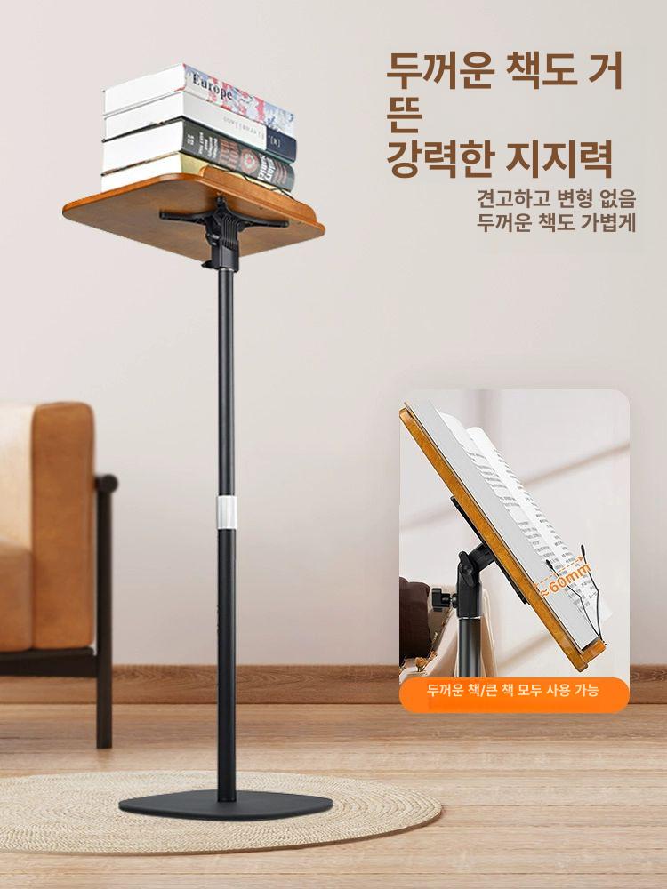 우드 스탠딩 선반 거실 침실 책장 디스플레이 코너 장식장 서재 수납 바닥 선반대 - 상세 이미지 5