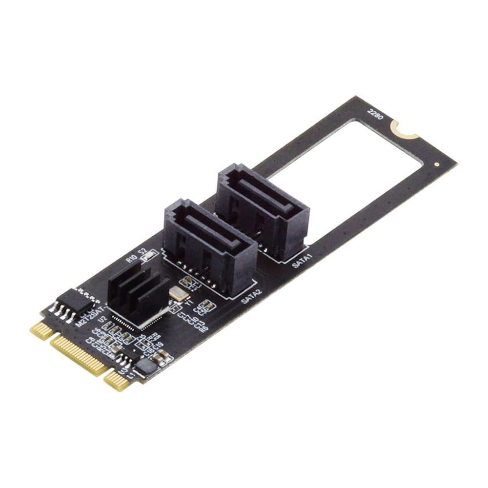 chenyang M.2 NGFF 키 B+M 1 하드 3.0 드라이브 어댑터 헤더 2280mm SATA 카드 연장 메인보드 6Gbps 2 포트 JMB582 to - 상품 이미지