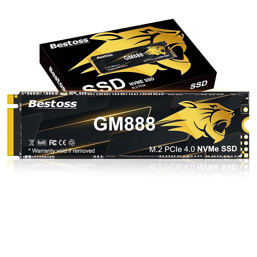 PC, PS5, 노트북용 512GB PCIe 4.0 M.2 2280 NVMe SSD, 최대 7100MB/s, 내장 솔리드 스테이트 드라이브, 다이내믹 SLC 캐시, HMB, 게이머 - 상품 이미지