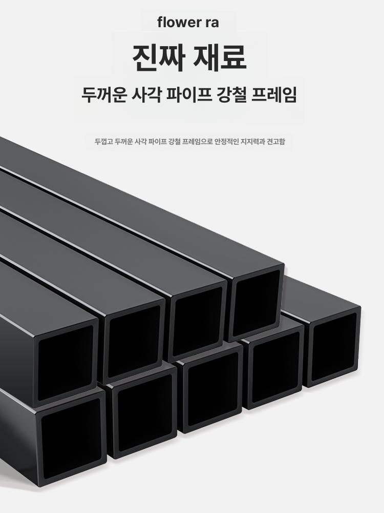 계단식 화분 받침대 원목 2단 정리대 거실 스탠드 진열대 철제 선반 - 상세 이미지 5