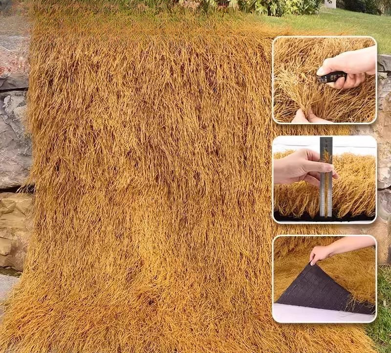 민속 오두막 초가집 밀짚 짚색 장식 인조볏짚 초가지붕 인테리어 인조볏집 전통 야외 - 상세 이미지 2