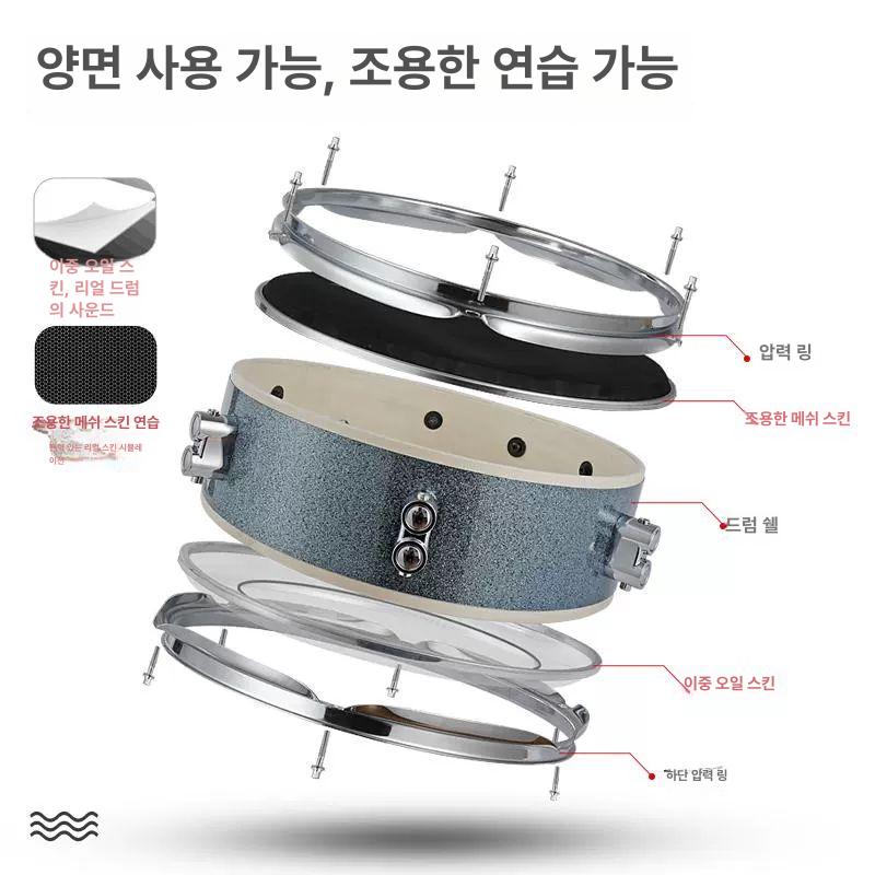 휴대용 전자드럼 패드 스틱 세트 초보자 입문 가정용 연습 키트 타악기 - 상세 이미지 3