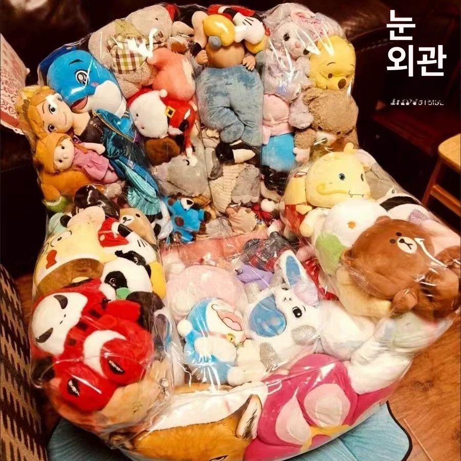 소파 인테리어 거실 체어 비치 카페 차박 투명에어쇼파 원룸 공기주입 에어의자 - 상세 이미지 4