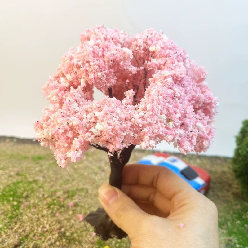 벚꽃 미니어처 나무 조경 장식 인테리어 소품 정원 꾸미기 모형 과일나무 세트 - 상세 이미지 4